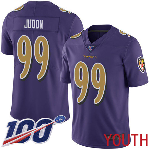 Baltimore Ravens Limited Purple Youth Matt Judon Jersey NFL Football #99 100th Season Rush Vapor Untouchable